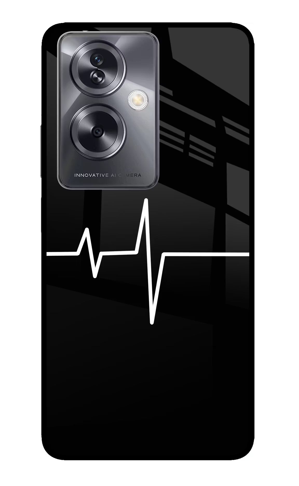 Heart Beats Oppo A79 5G Glass Case Back Cover by Casekaro