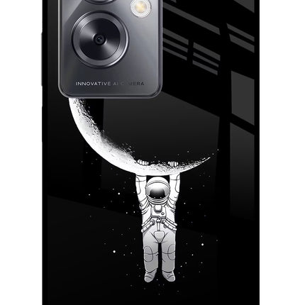 Moon Space Oppo A79 5G Glass Case Back Cover by Casekaro