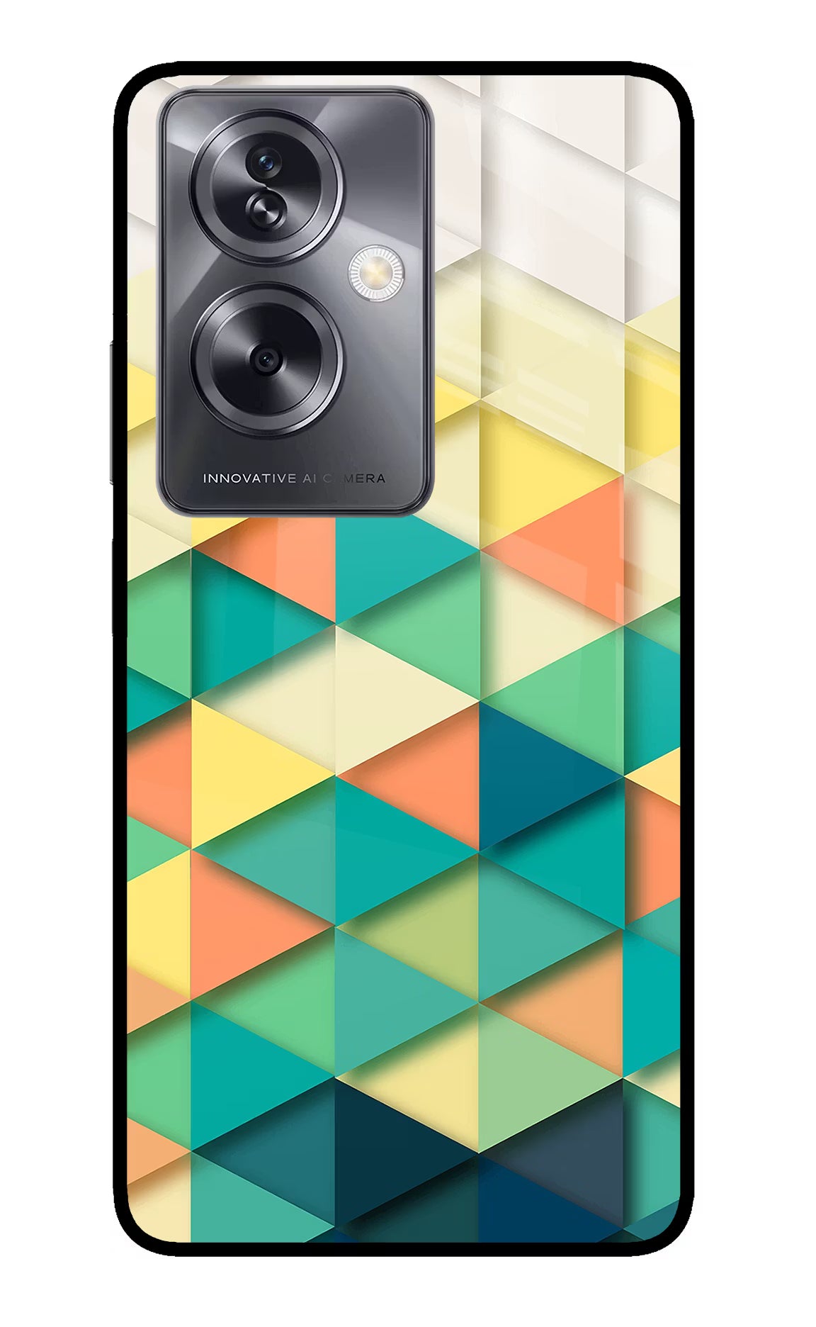 Abstract Oppo A79 5G Glass Case Back Cover by Casekaro