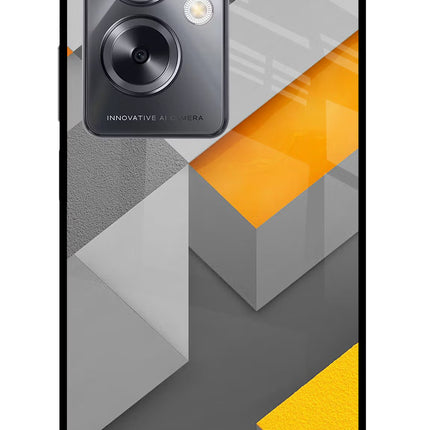 Abstract Oppo A79 5G Glass Case Back Cover by Casekaro