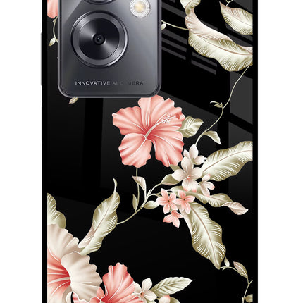 Flowers Oppo A79 5G Glass Case Back Cover by Casekaro