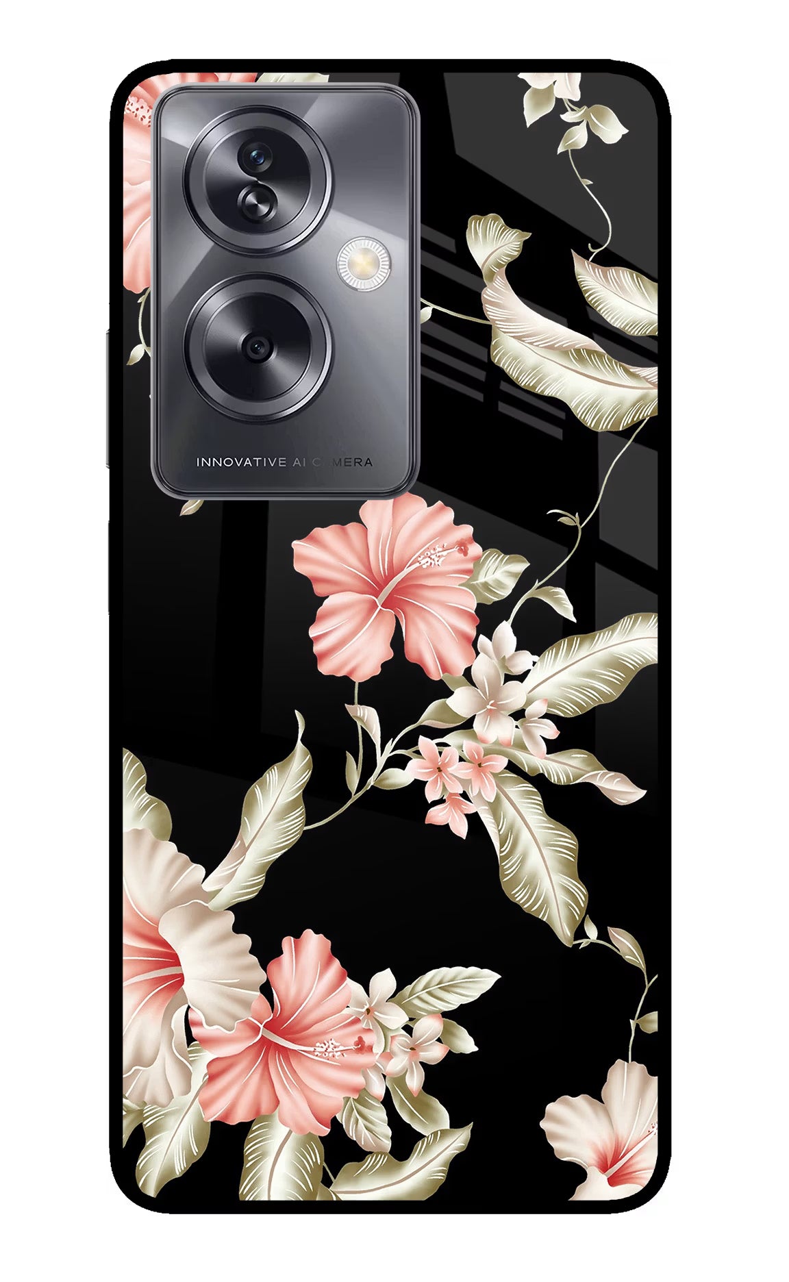 Flowers Oppo A79 5G Glass Case Back Cover by Casekaro