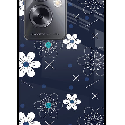 Flowers Oppo A79 5G Glass Case Back Cover by Casekaro