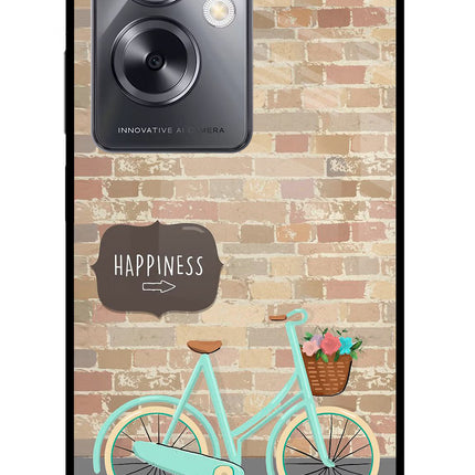 Happiness Artwork Oppo A79 5G Glass Case Back Cover by Casekaro