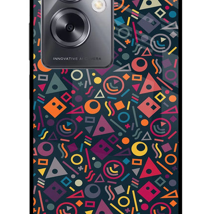 Geometric Abstract Oppo A79 5G Glass Case Back Cover by Casekaro