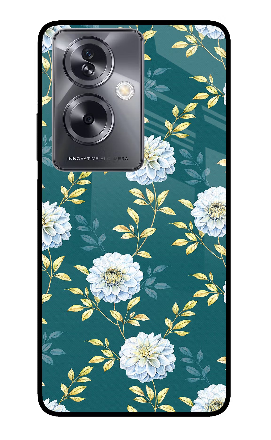 Flowers Oppo A79 5G Glass Case