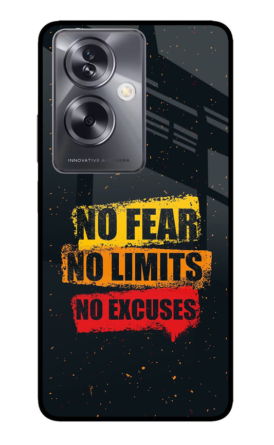 No Fear No Limits No Excuse Oppo A79 5G Glass Case