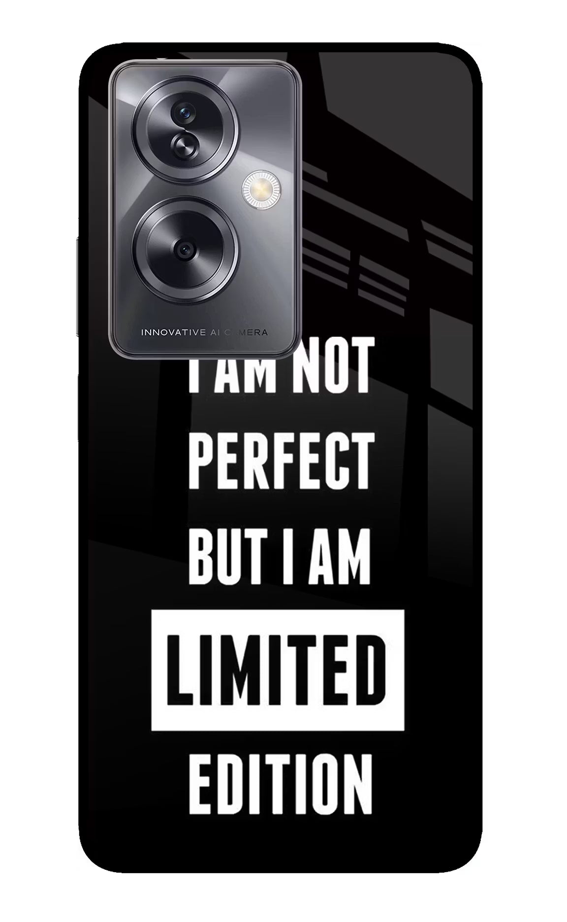 I Am Not Perfect But I Am Limited Edition Oppo A79 5G Glass Case Back Cover by Casekaro