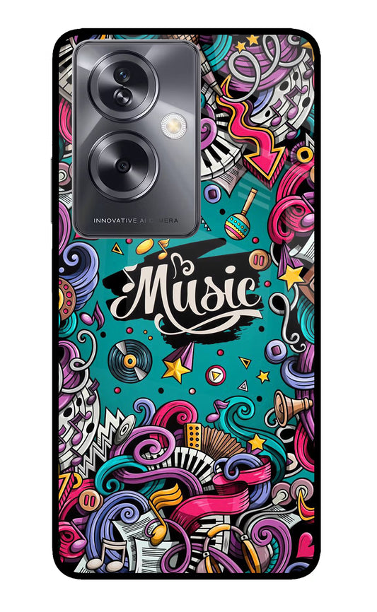 Music Graffiti Oppo A79 5G Glass Case