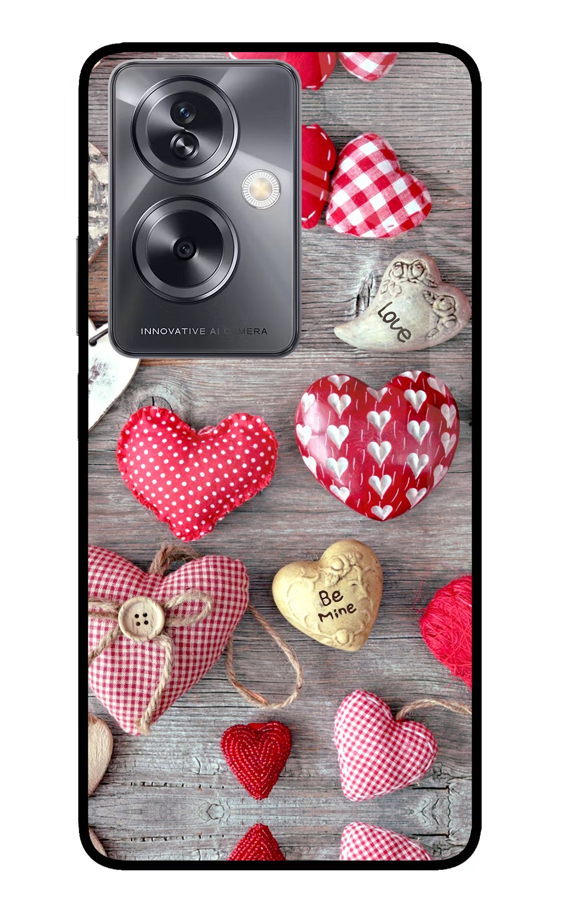 Love Wallpaper Oppo A79 5G Glass Case Back Cover by Casekaro