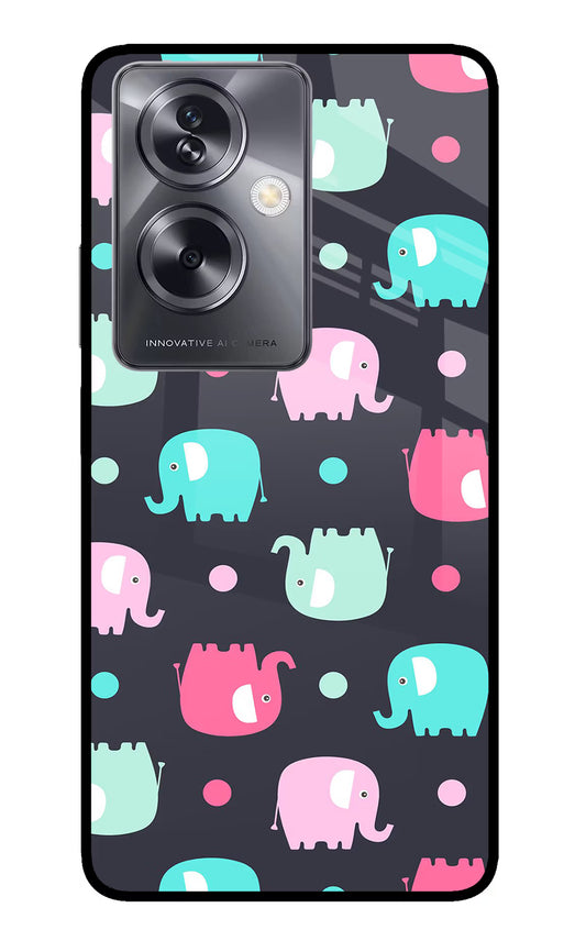 Elephants Oppo A79 5G Glass Case