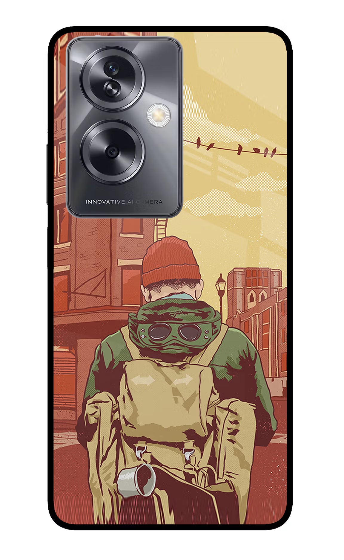 Adventurous Oppo A79 5G Glass Case Back Cover by Casekaro