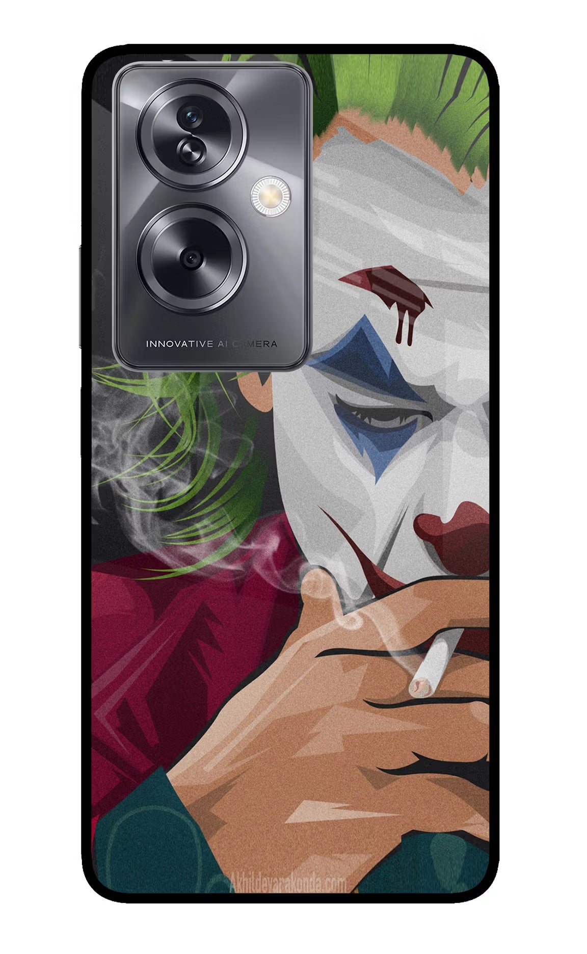 Joker Smoking Oppo A79 5G Glass Case Back Cover by Casekaro