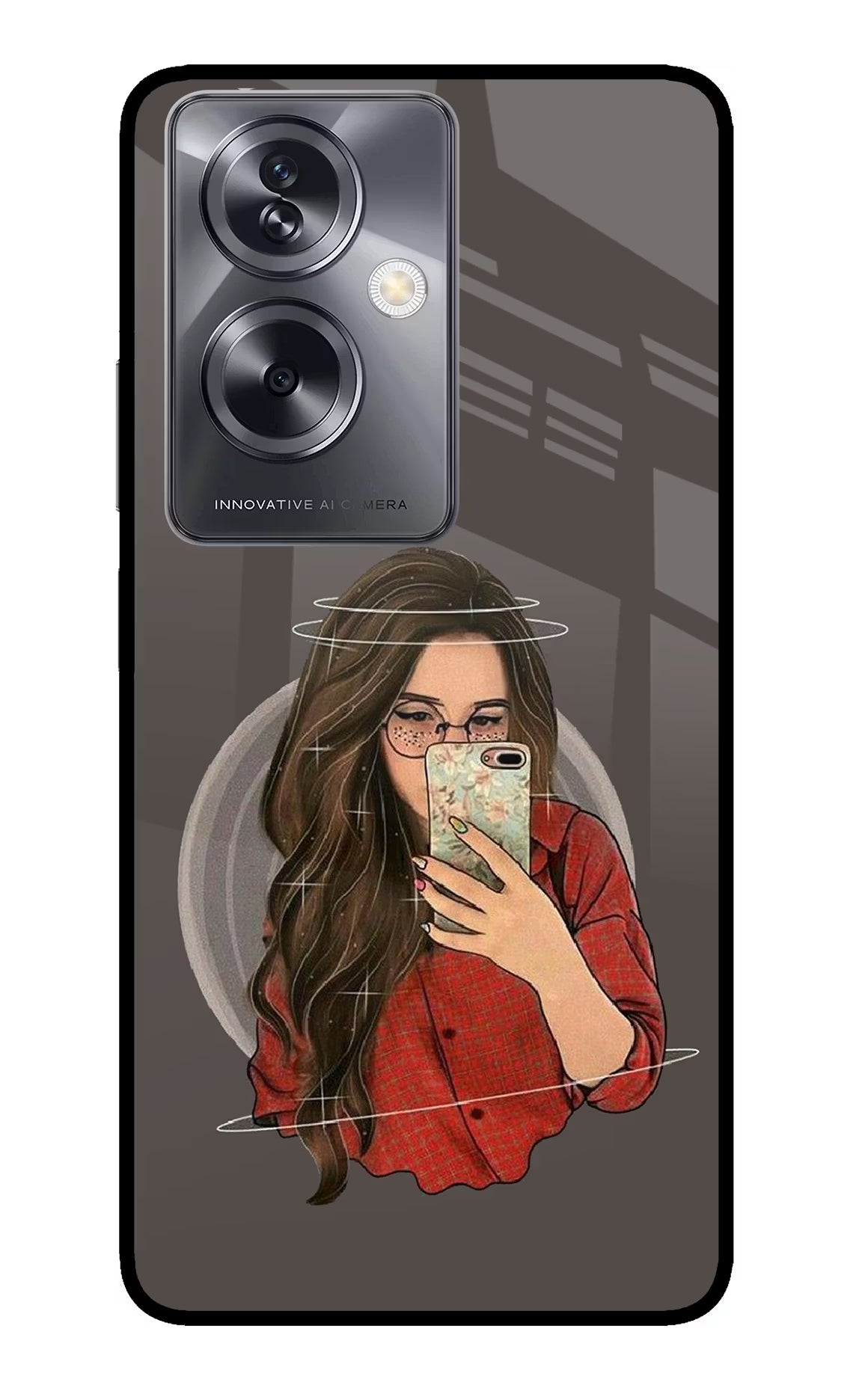 Selfie Queen Oppo A79 5G Glass Case Back Cover by Casekaro