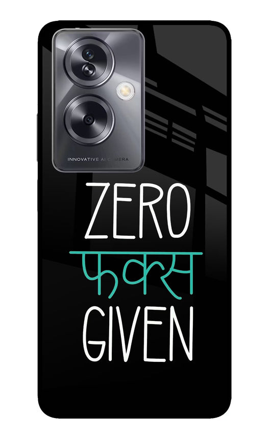 Zero Fucks Given Oppo A79 5G Glass Case