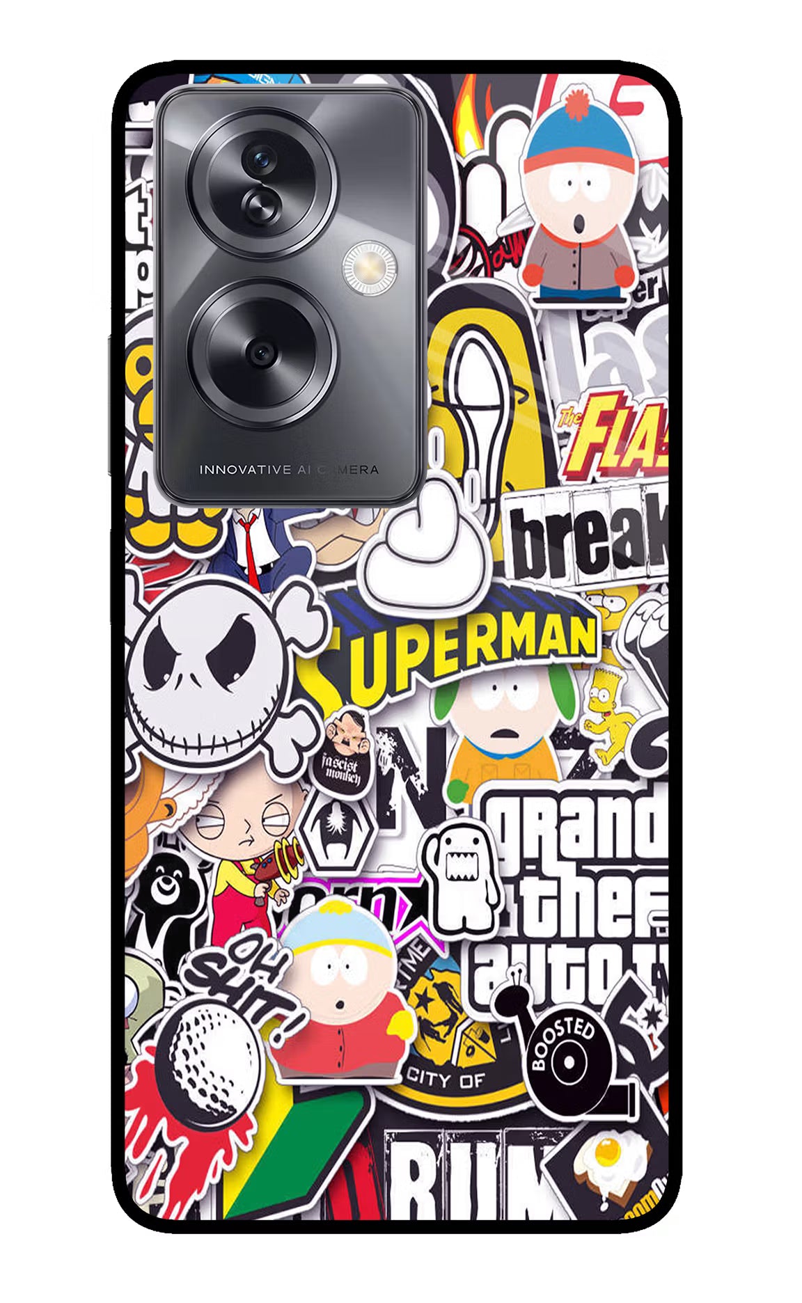 Sticker Bomb Oppo A79 5G Glass Case