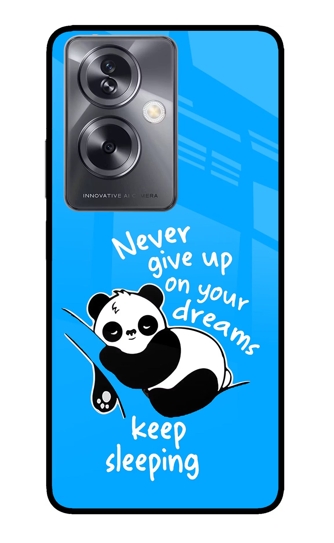 Keep Sleeping Oppo A79 5G Glass Case Back Cover by Casekaro