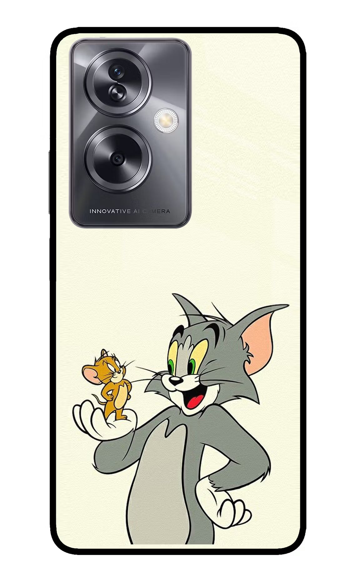 Tom & Jerry Oppo A79 5G Glass Case Back Cover by Casekaro