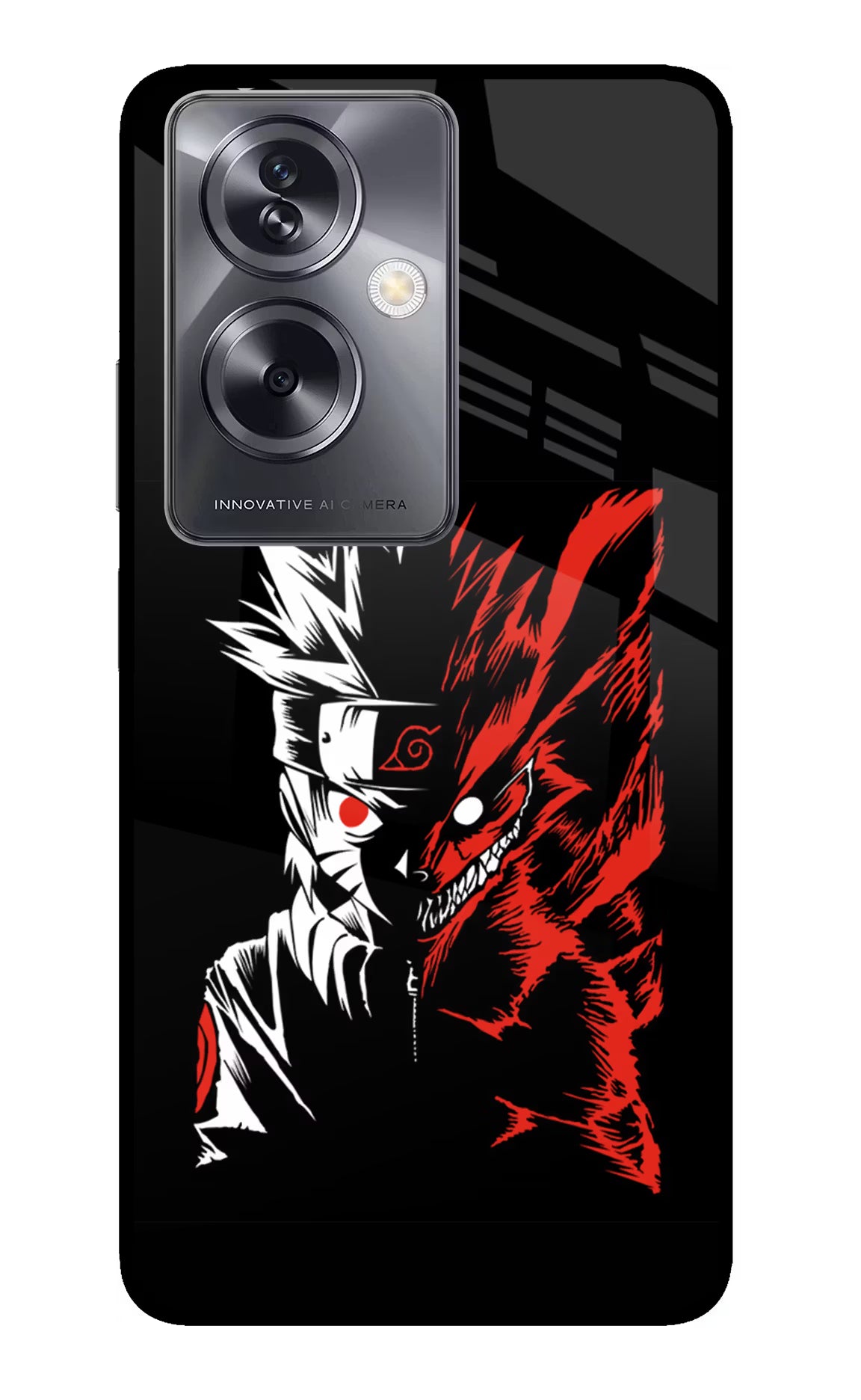 Naruto Two Face Oppo A79 5G Glass Case Back Cover by Casekaro