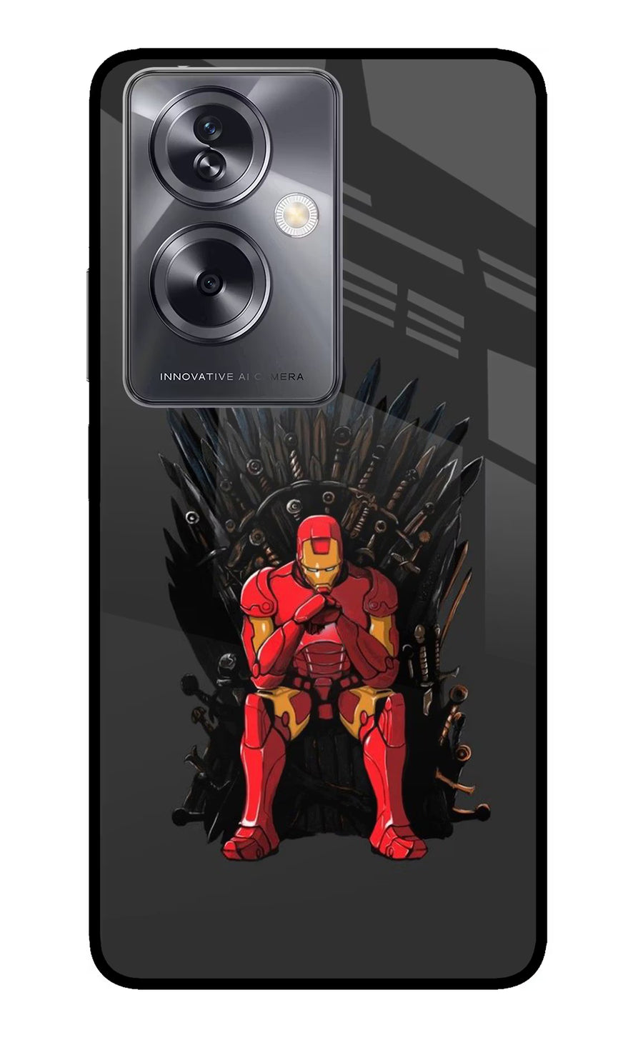 Ironman Throne Oppo A79 5G Back Cover, Glass case