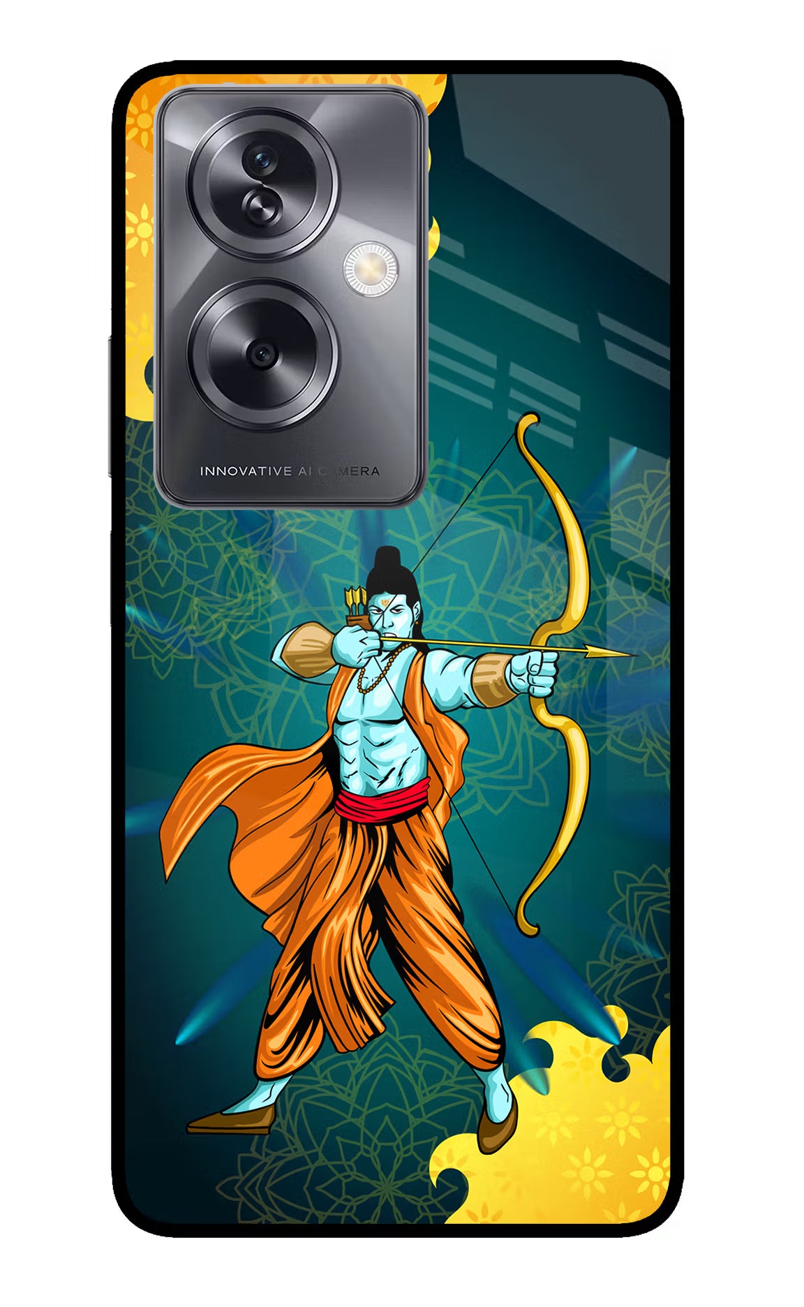 Lord Ram - 6 Oppo A79 5G Glass Case Back Cover by Casekaro