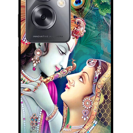 Lord Radha Krishna Oppo A79 5G Glass Case Back Cover by Casekaro