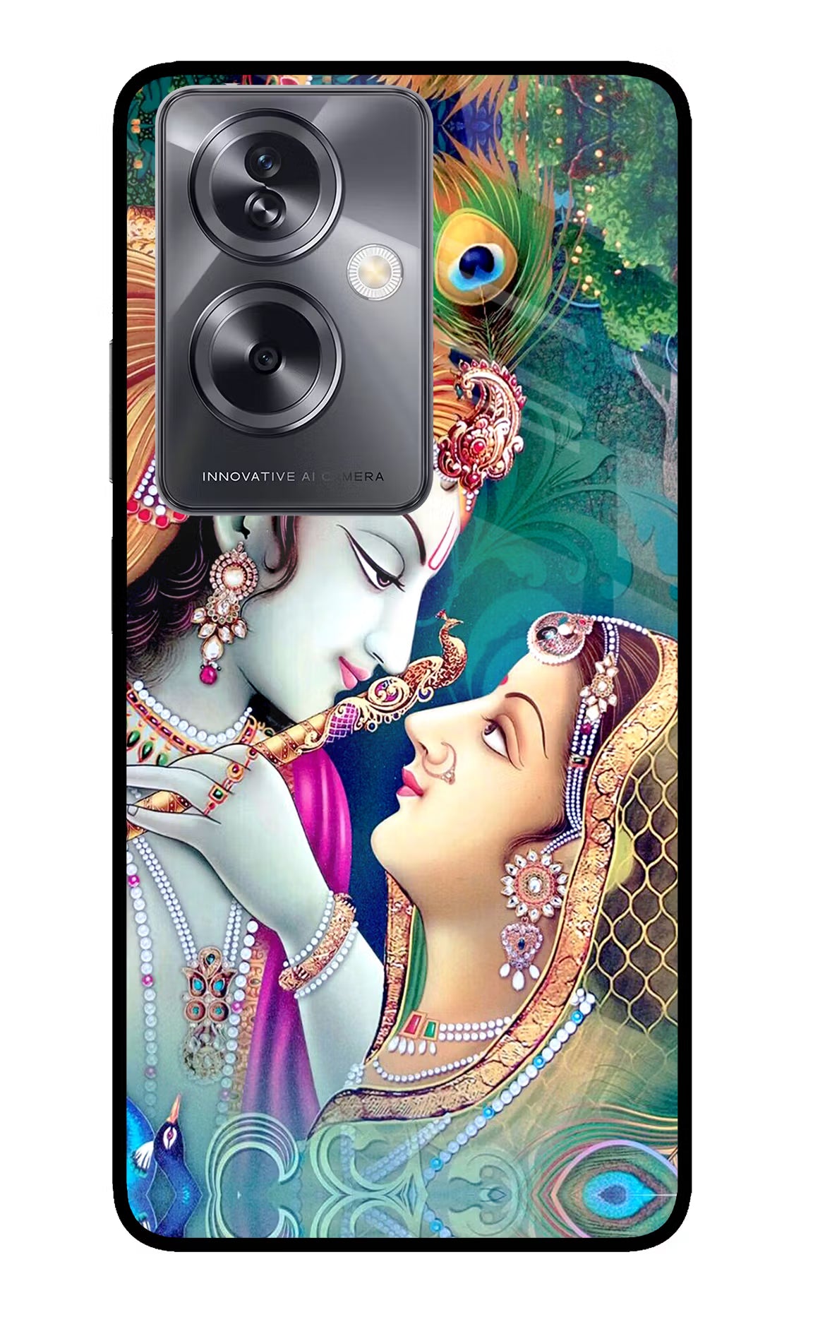 Lord Radha Krishna Oppo A79 5G Glass Case Back Cover by Casekaro