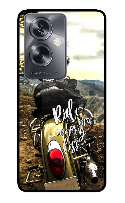 Ride More Worry Less Oppo A79 5G Glass Case