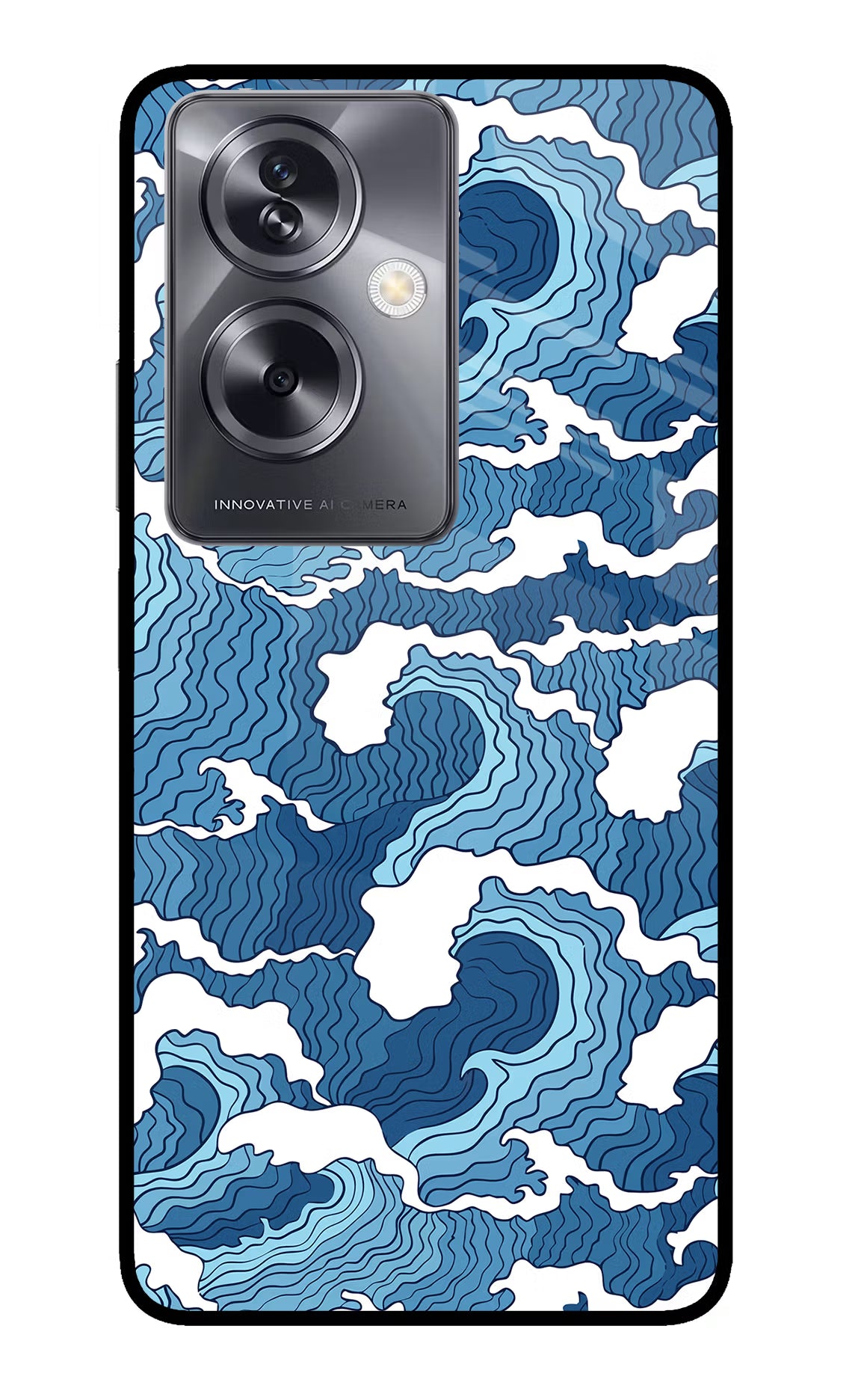 Blue Waves Oppo A79 5G Glass Case