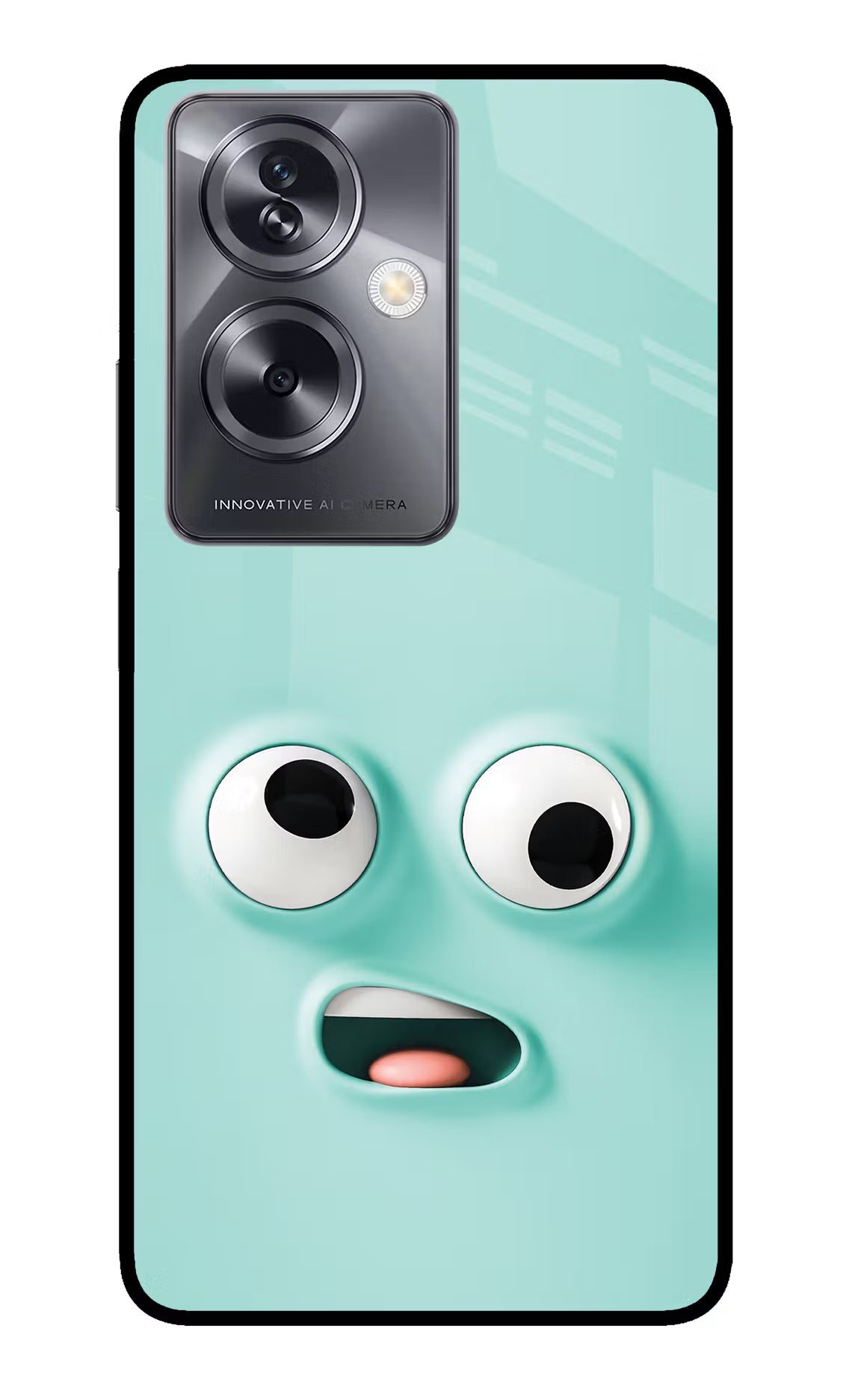 Funny Cartoon Oppo A79 5G Glass Case Back Cover by Casekaro