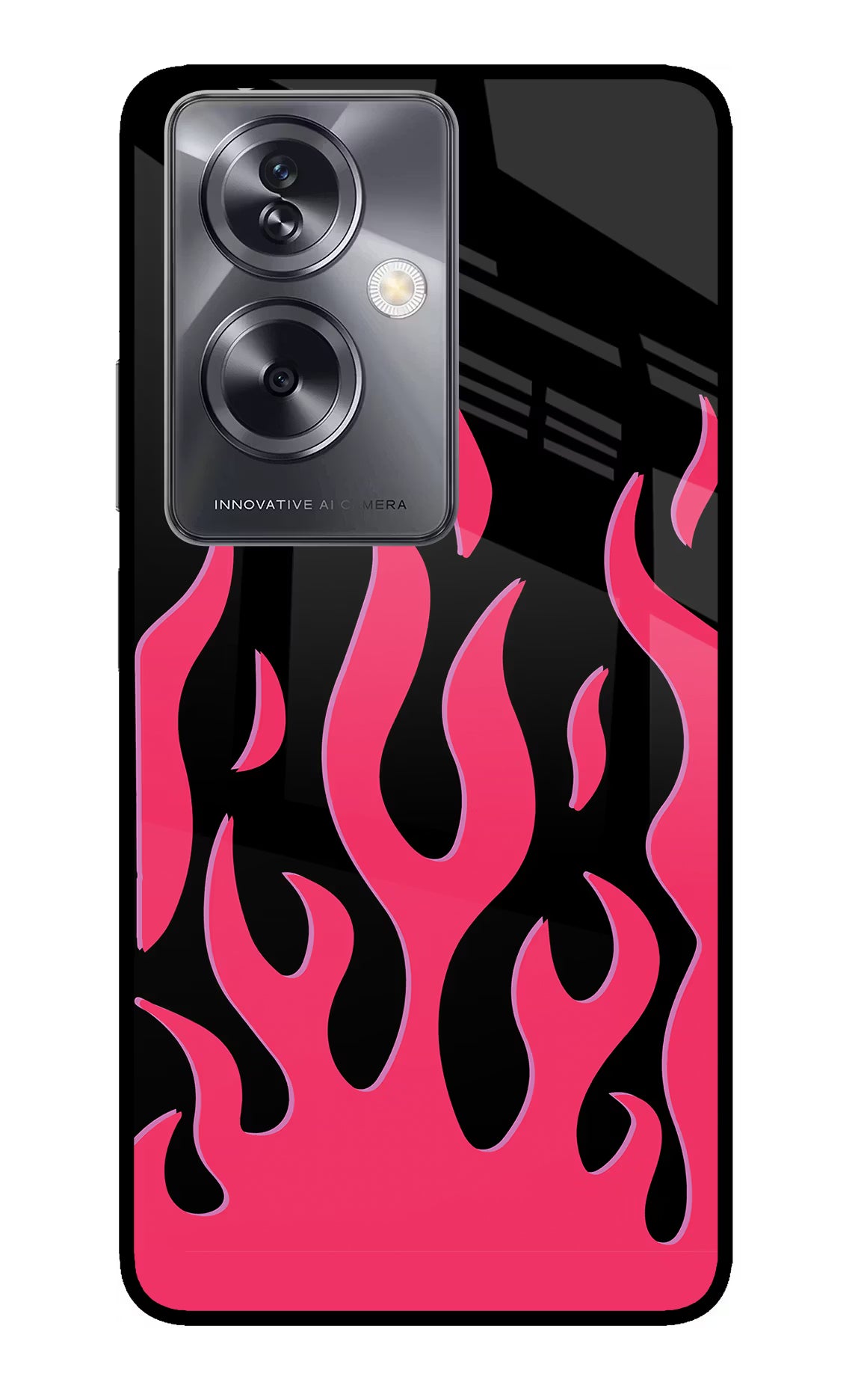 Fire Flames Oppo A79 5G Glass Case