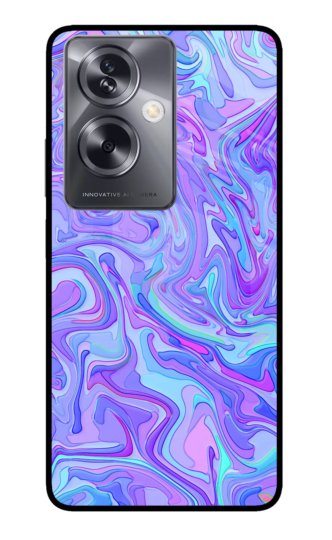 Glitter Oppo A79 5G Glass Case Back Cover by Casekaro