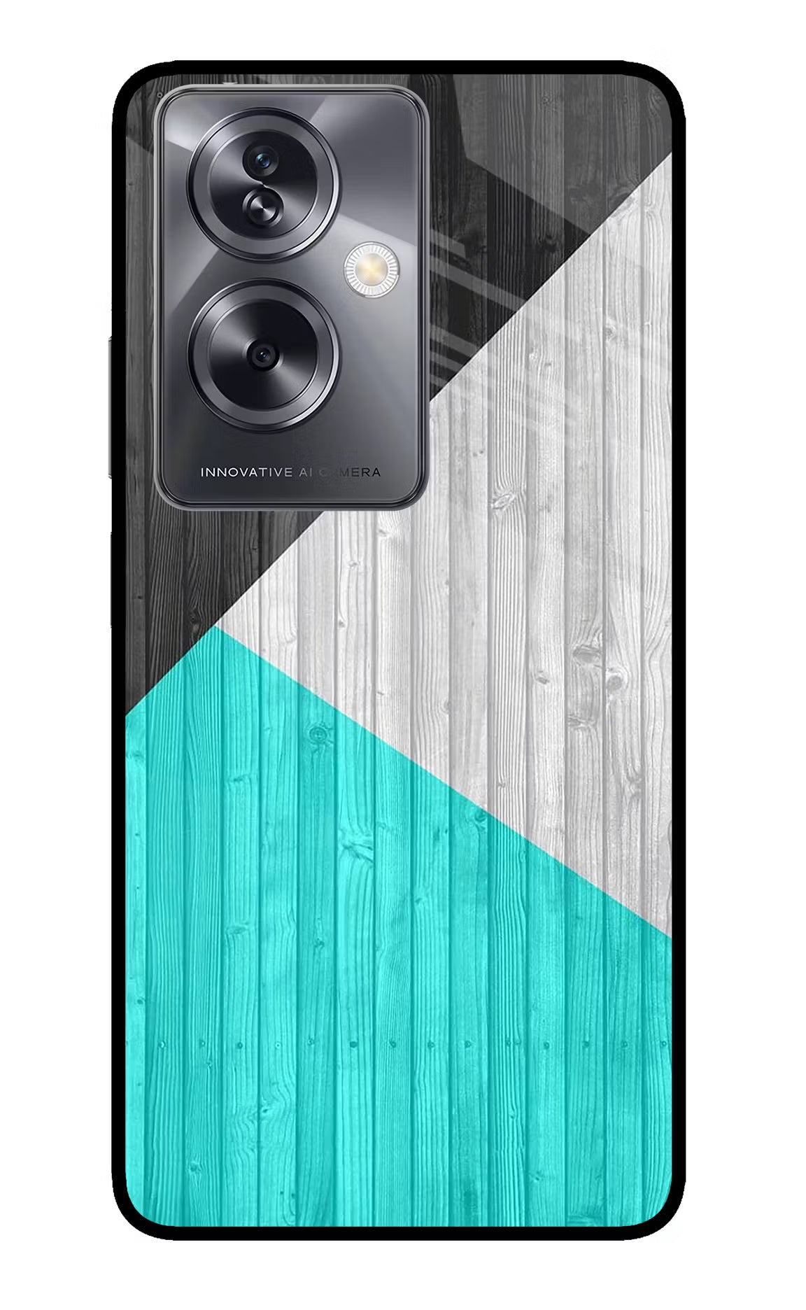 Wooden Abstract Oppo A79 5G Glass Case