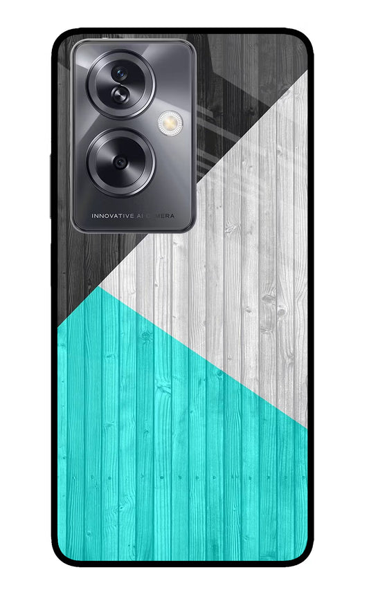Wooden Abstract Oppo A79 5G Glass Case