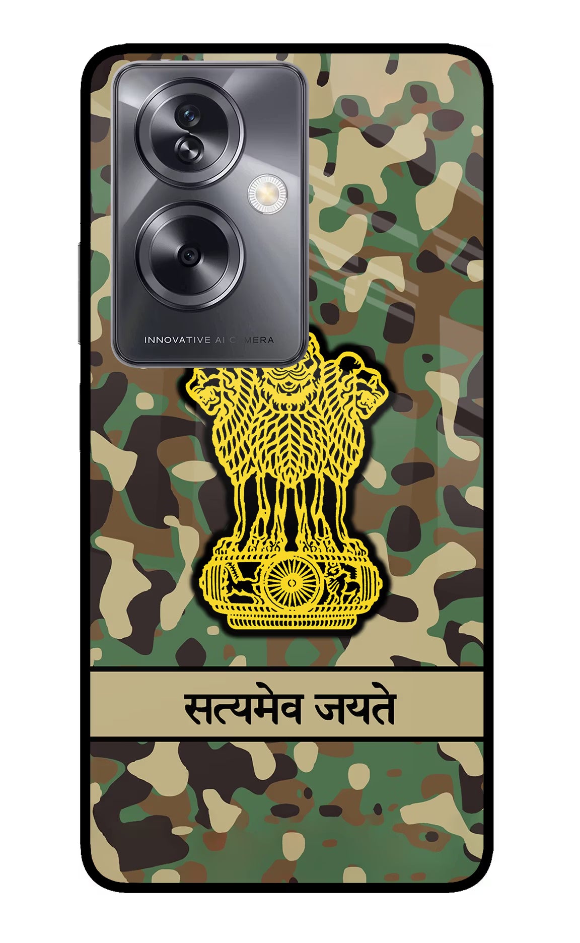 Satyamev Jayate Army Oppo A79 5G Glass Case