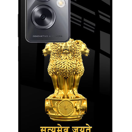 Satyamev Jayate Golden Oppo A79 5G Glass Case
