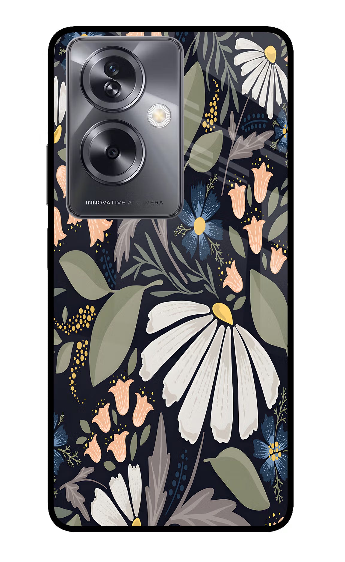 Flowers Art Oppo A79 5G Glass Case