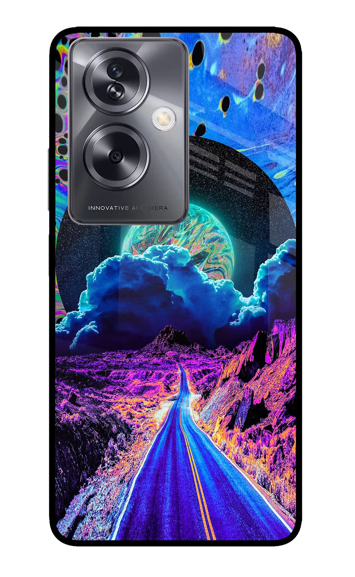 Psychedelic Painting Oppo A79 5G Glass Case