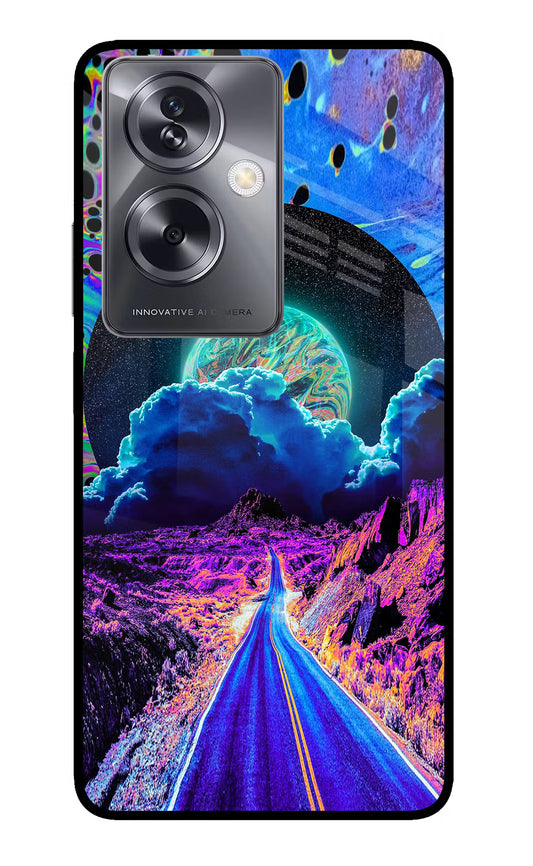 Psychedelic Painting Oppo A79 5G Glass Case