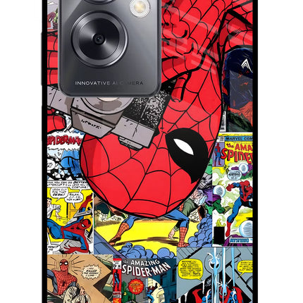 Spider Man Oppo A79 5G Glass Case Back Cover by Casekaro