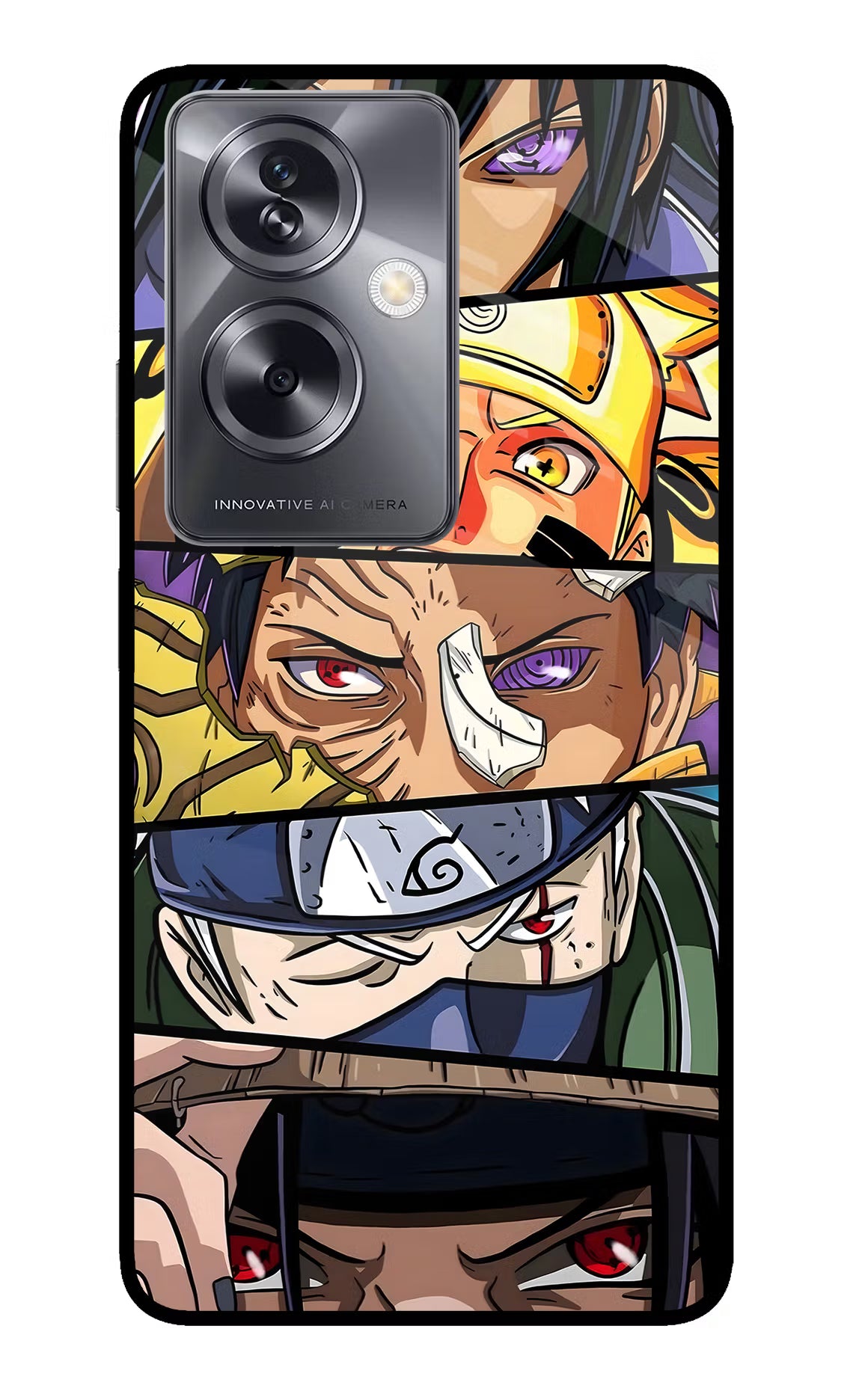 Naruto Character Oppo A79 5G Glass Case Back Cover by Casekaro