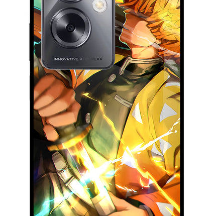 Demon Slayer Oppo A79 5G Glass Case Back Cover by Casekaro