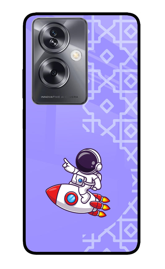 Cute Astronaut Oppo A79 5G Glass Case