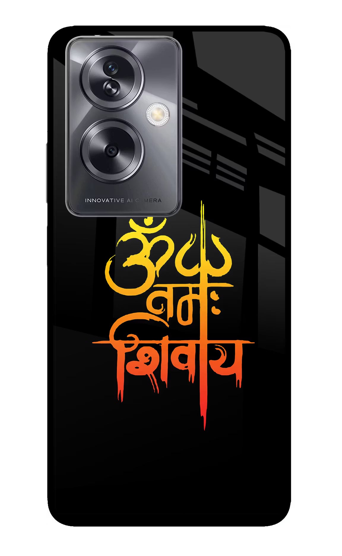 Om Namah Shivay Oppo A79 5G Glass Case Back Cover by Casekaro