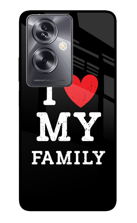 I Love My Family Oppo A79 5G Glass Case