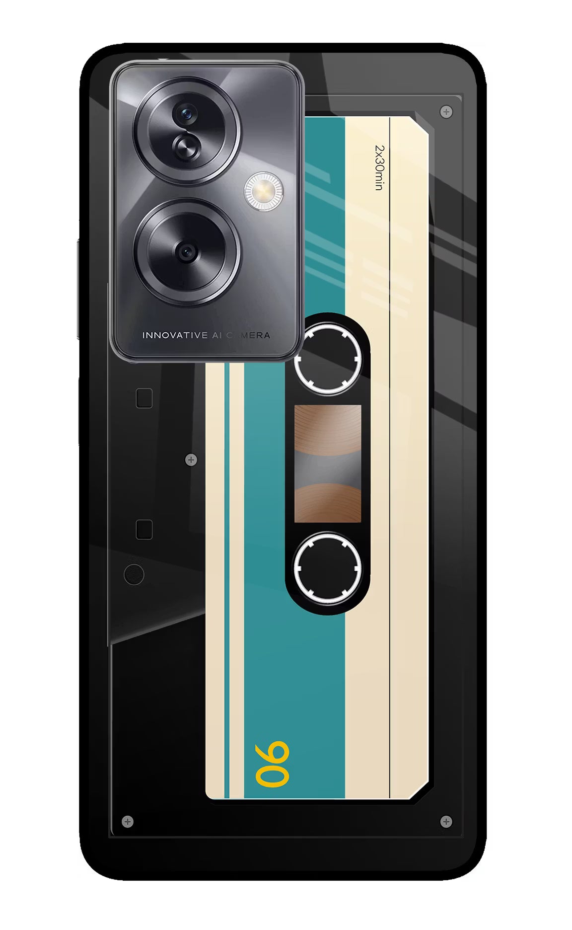 Cassette Oppo A79 5G Glass Case Back Cover by Casekaro