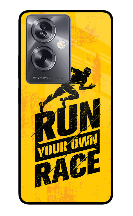 Run Your Own Race Oppo A79 5G Glass Case