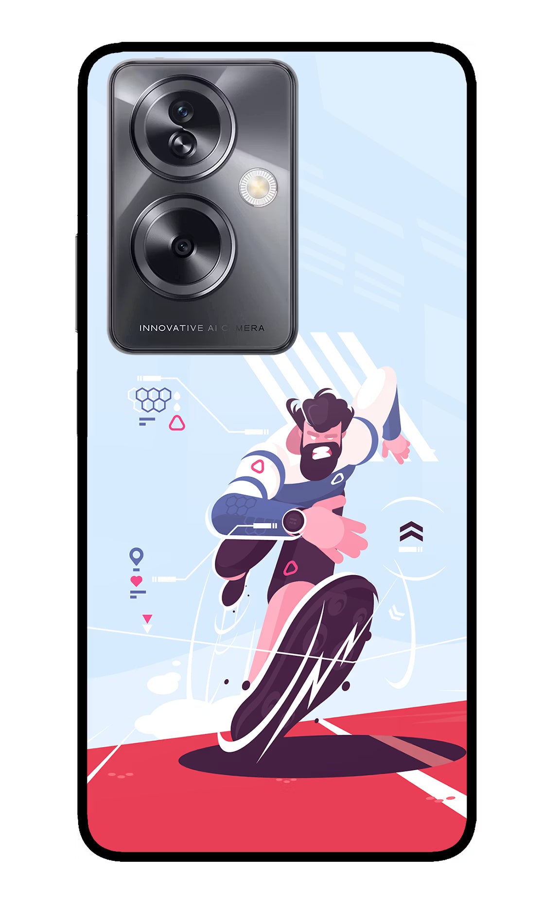 Run Pro Oppo A79 5G Glass Case Back Cover by Casekaro