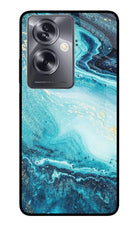 Blue Glitter Marble Oppo A79 5G Glass Case
