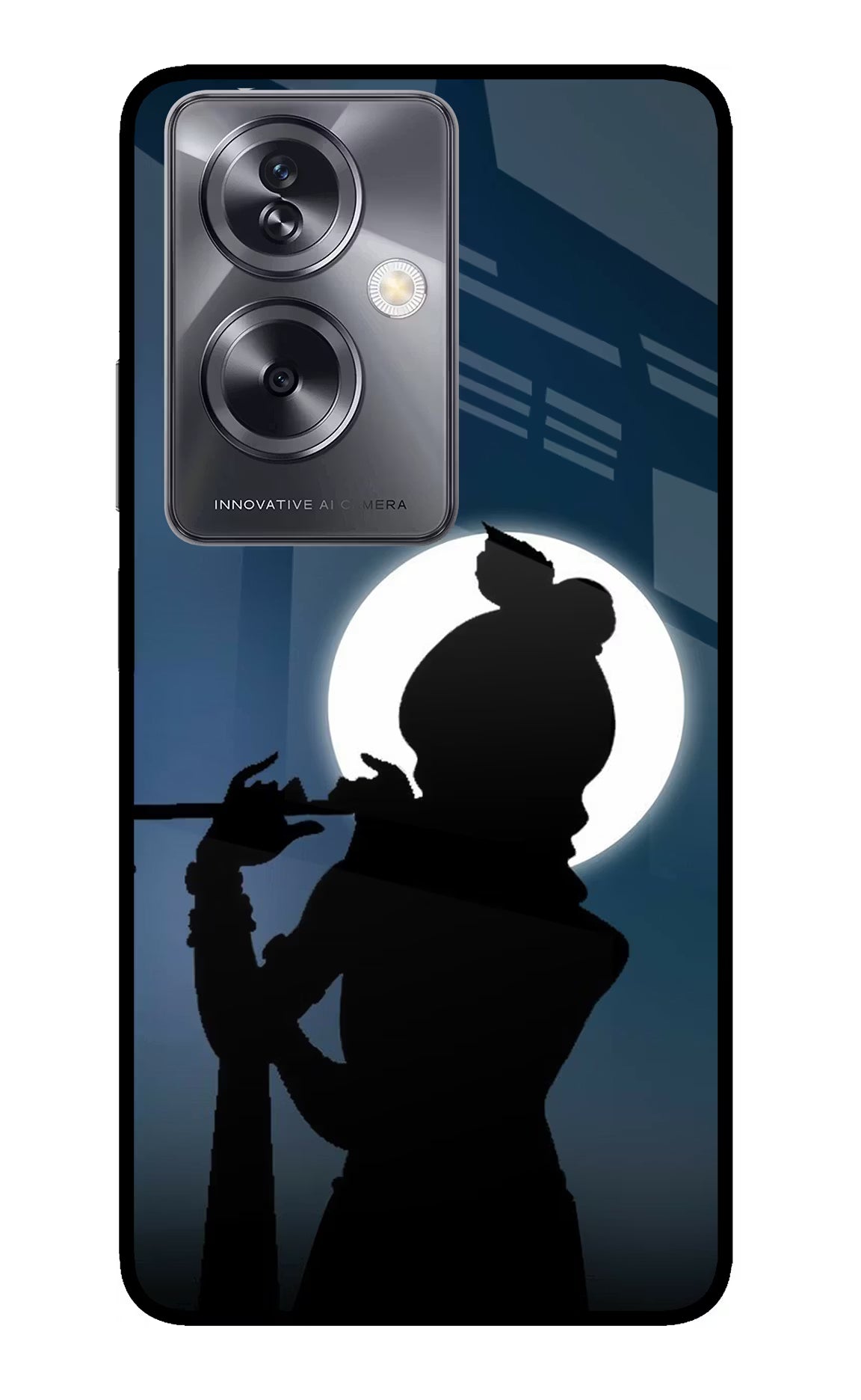 Shri Krishna Silhouette Oppo A79 5G Glass Case